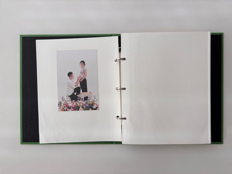 성장앨범 페이지 — 가족 사진