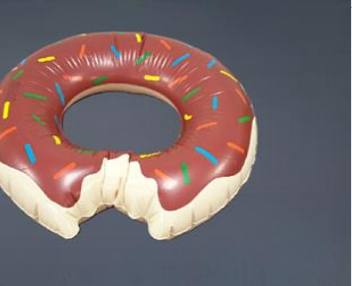 1pc 풍선 도넛 수영 반지 PVC